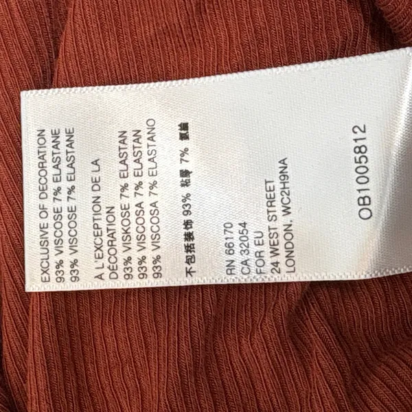 Free‎ People Shimmy Shake Top Cowboy Rust Orange Oversized Low Open Back Small - Image 6