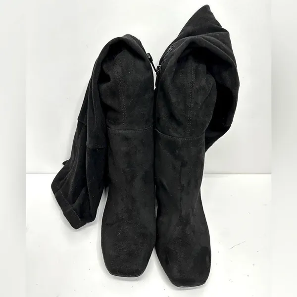 Over the Knee Boots Womens Square Toe‎ Block Heel Size 6.5 - Image 5