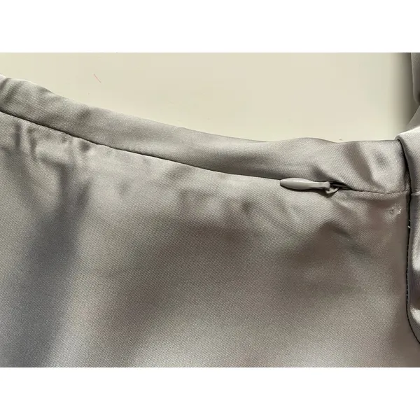 Wild Fable Silver Satin Bell Sleeve A-Line Mini Dress Size M - Image 12