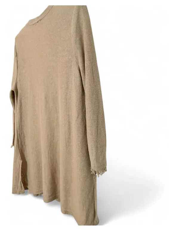 J.Jill Women’s Linen Blend Open Front Cardigan with Fringe Cuffs Size Medium - Image 13