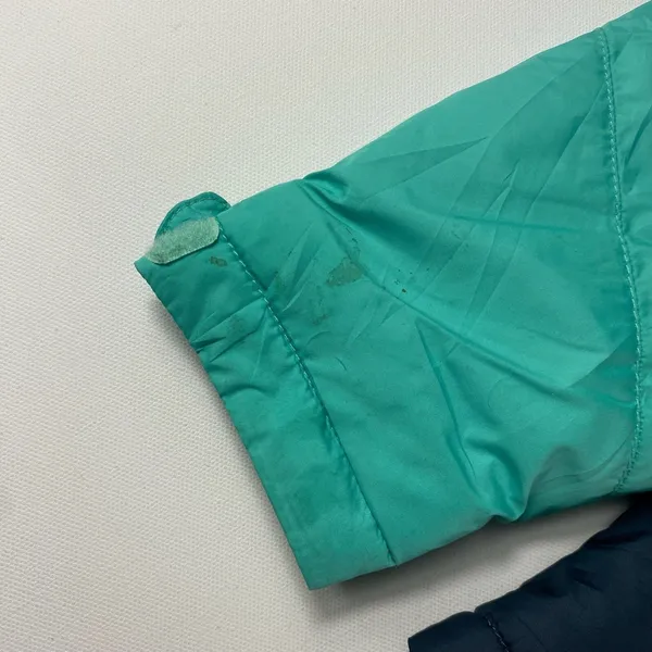 Columbia Jacket Womens Small Blue Turquoise‎ Full Zip Hooded Puffer Zip Pockets - Image 11