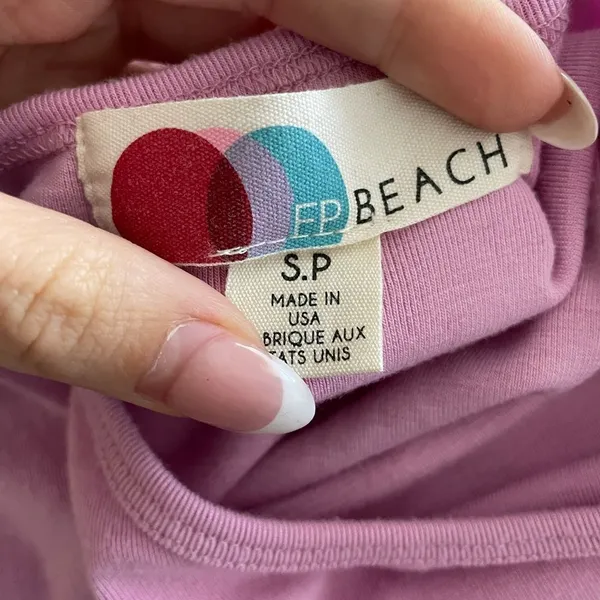 Free People Beach‎ Simone Ribbed Maxi Dress Tshirt Size Small Violet - Image 6
