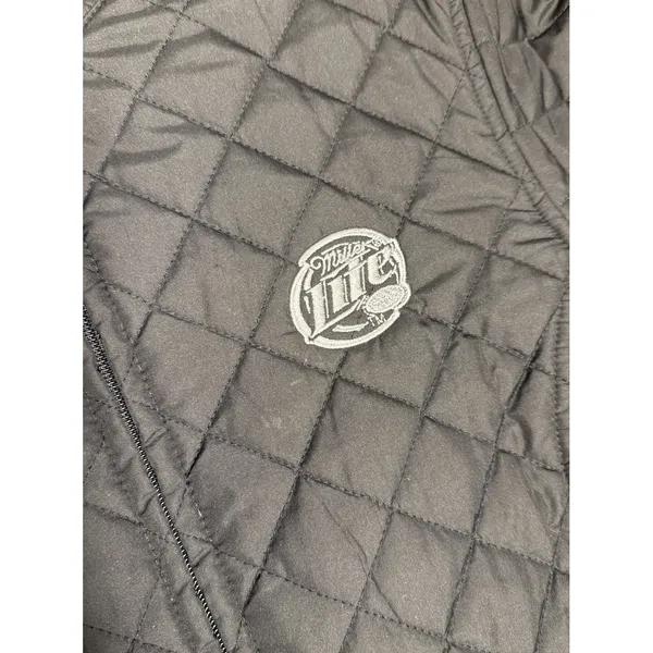 Quilted Women's Jacket Medium Black Zip Front Cutter & Buck Miller Lite Logo - Image 2