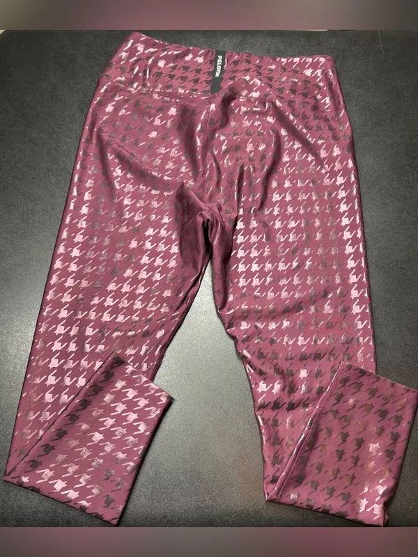 Peloton Size 2XL Purple Res Show Up Houndstooth Printed Legging - Image 8