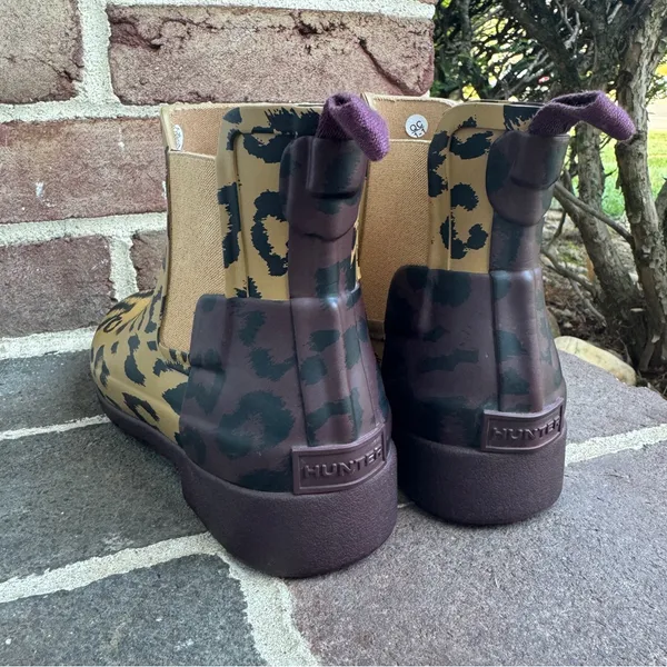 Hunter Original Leopard Animal Print Chelsea Rain Boot size 6 - Image 7