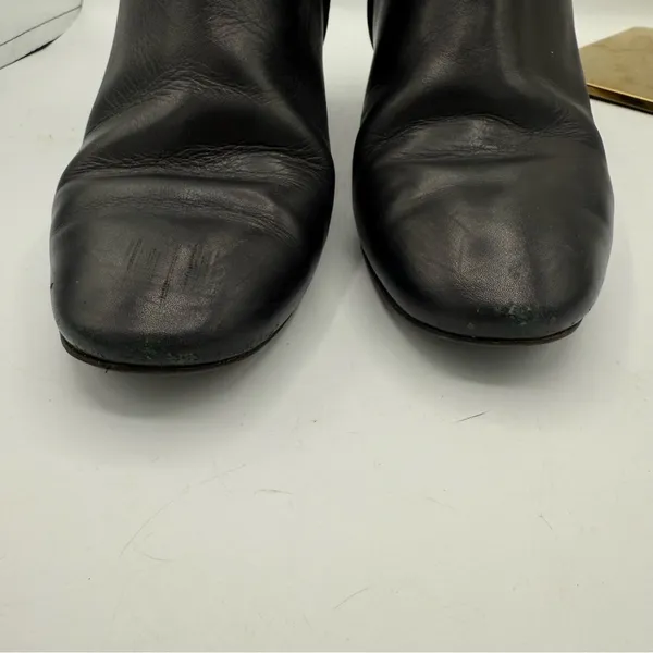 Grigiarancio Y2K Black Leather Ankle‎ Boots 8.5 | Made in Italy Chunky Heel - Image 6