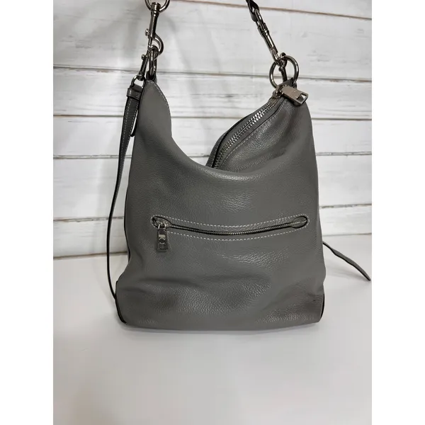 Coach Abby Duffle Gray Pebble Leather Shoulder Crossbody Bag - Image 12