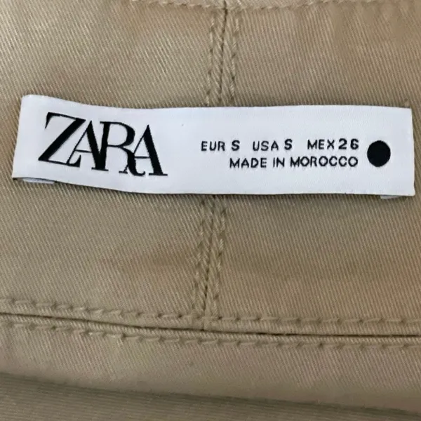 Zara Womens Brown Sleeveless Strapless Zip Peplum Tank Tube Blouse Top Size S - Image 4