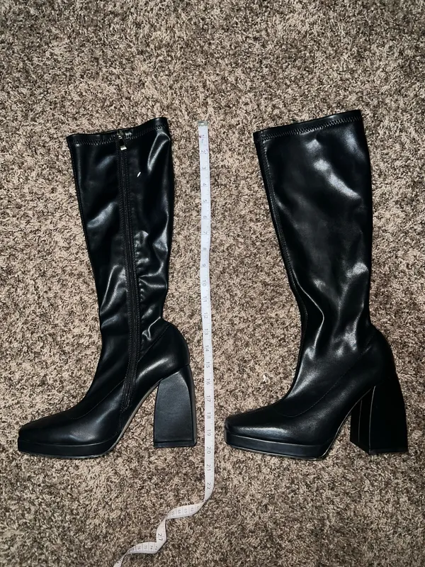 Princess Polly Black Boots Zayas Knee-High - Image 4