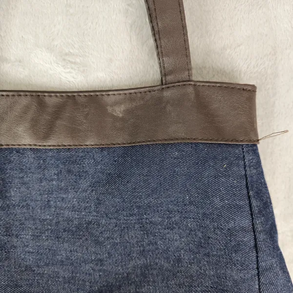Gold Coast Blue Denim Faux Leather Shoulder Bag‎ - Image 8