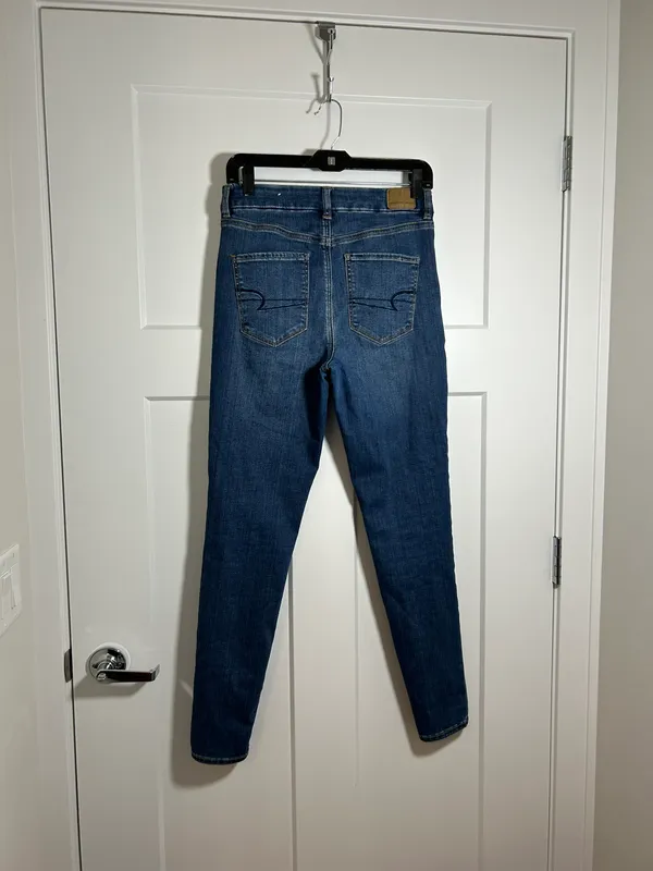 American Eagle Size 8 long curvy hi rise jegging skinny jeans - Image 5