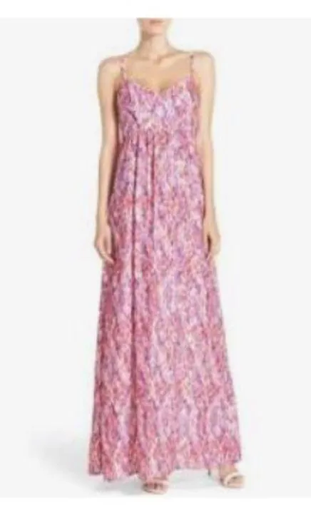 - Felicity and Coco Summer maxi dress size M Orange and yellow Art Deco - Image 3