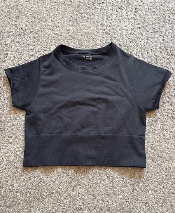 Aerie OFFLINE Black Workout Top - Image 2
