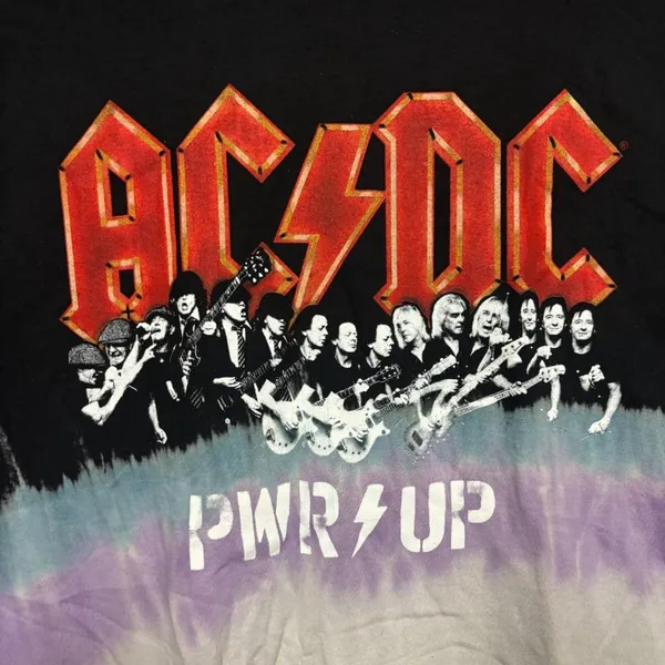 AC/DC Power Up Album Art Hard Rock Band Dip Dye M - Image 2