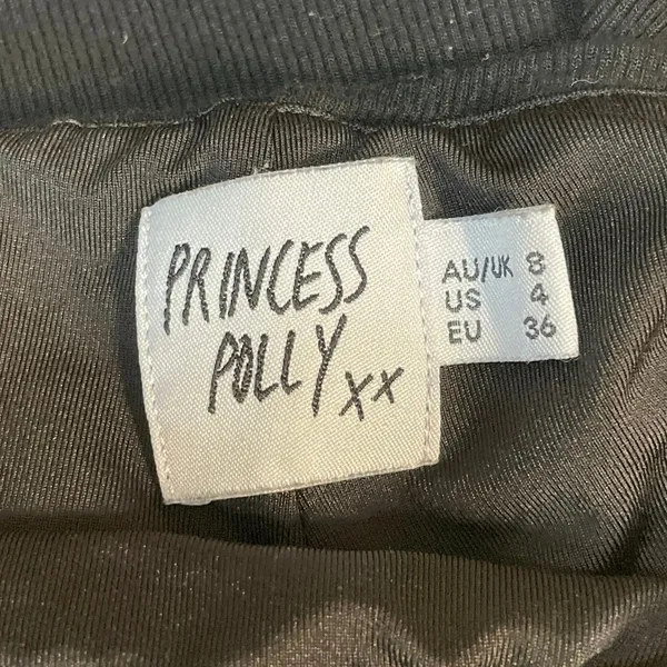 Princess Polly Keanu Black Ribbed Skinny Yoga Athletic Activewear Biker Shorts 4 - Image 4