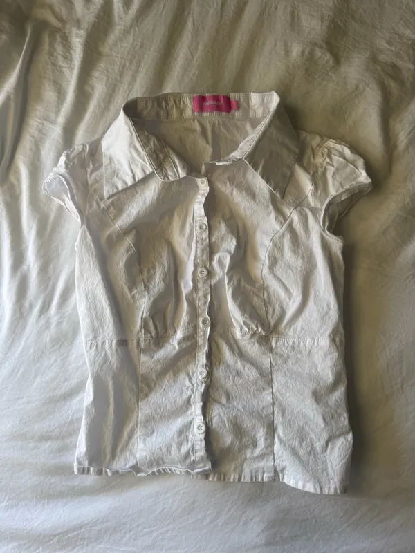 Edikted Massie Tailored Button Up Shirt white size xs - Image 3