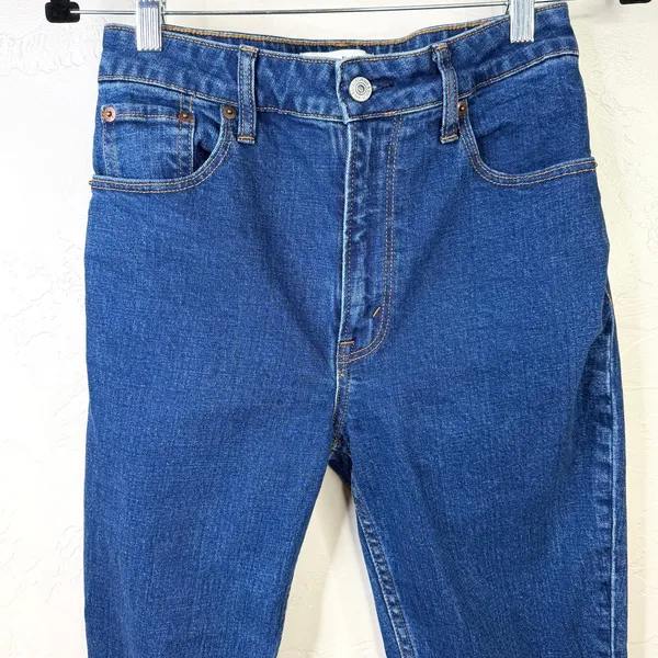 Abercrombie & Fitch Curve Love Super Dark High Rise The Skinny Ankle Jeans 0/25 - Image 8