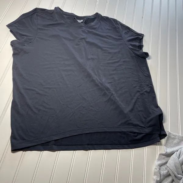 Athleta Womens Short Sleeve T-Shirt Bundle Set of 3 Navy Teal Striped Medium - Image 9