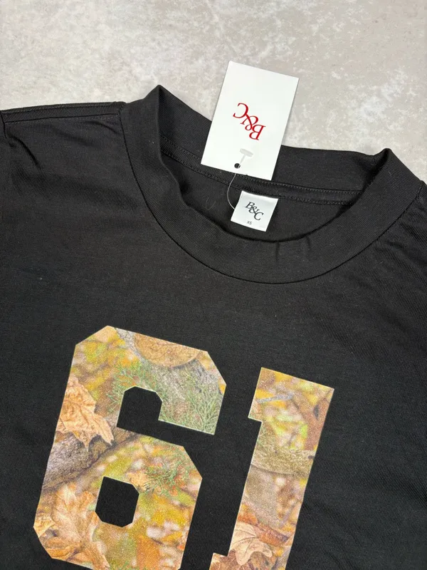 NWT Boo & Co Varsity Camo Baggy Tee In Black - Image 2