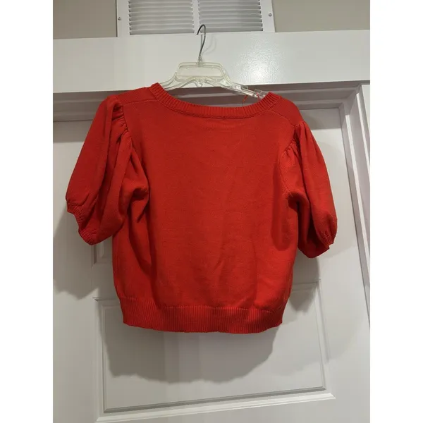 Lalavon Red Sweater w/ Pink Bows Festive Holiday Coquette Preppy Modest Sz Large - Image 7