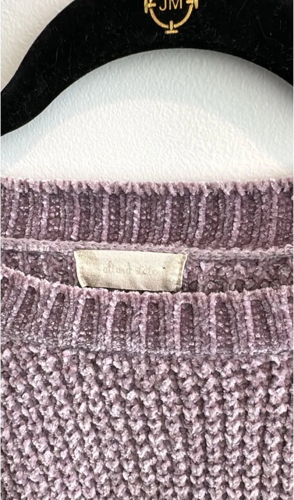 Altar’d State Mardi Gras Cropped Purple Sweater - Image 5
