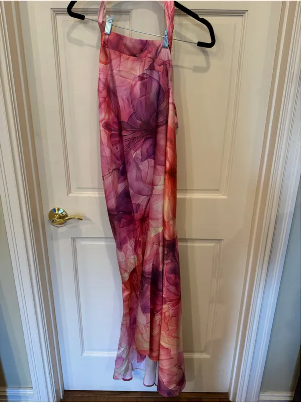 Women's Hello Molly One Shoulder Floral Dress Size 4 Pink Purple - Image 11