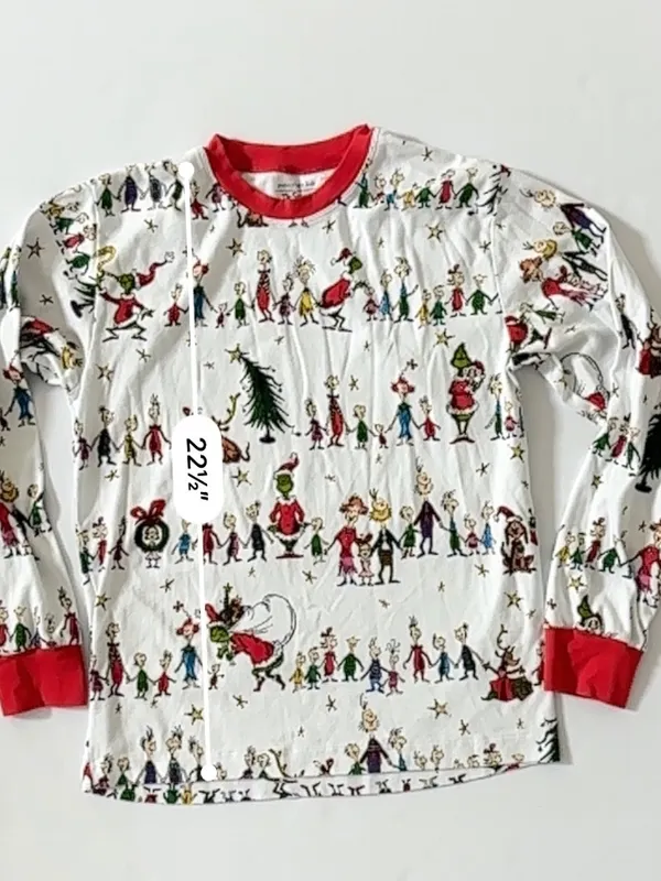 Pottery Barn Kids Grinch Christmas Pajama Top Adult Medium - Image 5