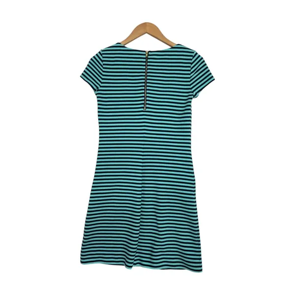 Lilly Pulitzer Dress Womens XS Green Blue Striped Shift Beach Resort Coastal - Image 2