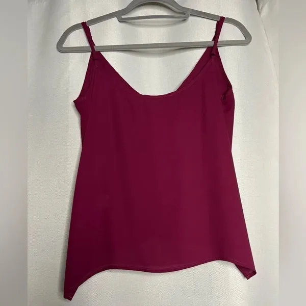 WAYF Raspberry Maroon Surplice Cami Blouse M - Image 2
