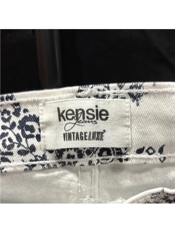 Kensie White & Black Patterned Ankle Jeans - Image 4