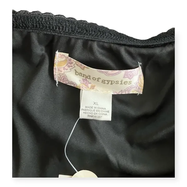 Womens Rho Black Floral Slip Skirt - Image 6