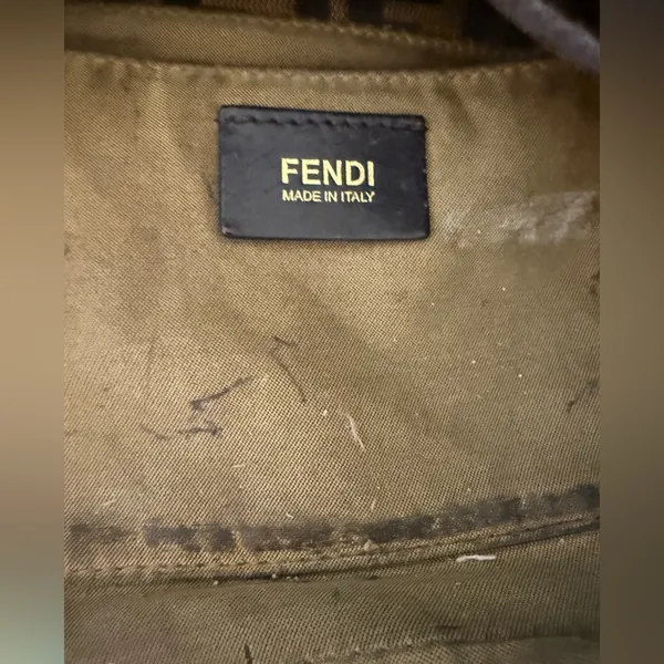 Fendi Tobacco Zucca Canvas and Leather Chef Shopper Tote Vintage - Image 6