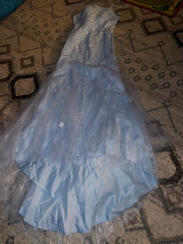 Levetir blue tulle and lace dress sz.S - Image 5