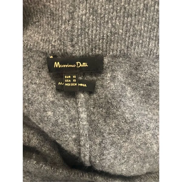 Massimo Dutti Gray Wool Pull On Capri Trousers‎ - Image 3
