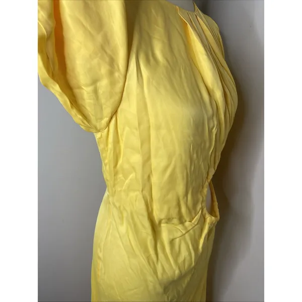 New Farm Rio Yellow Cutout Piped Ring Midi Dress Small - Image 6