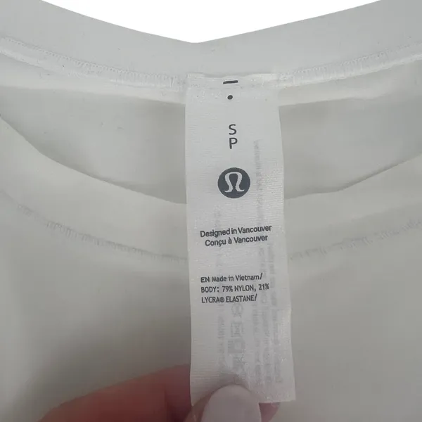 Lululemon Wundermost Ultra-Soft Nulu Cropped‎ T-Shirt White Size S - Image 4