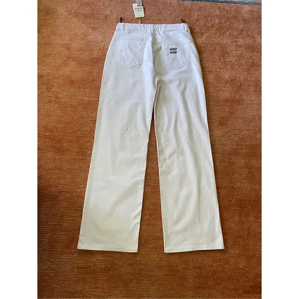 NWT ESPARANTO Bedazzled High Rise White Jeans - Image 2