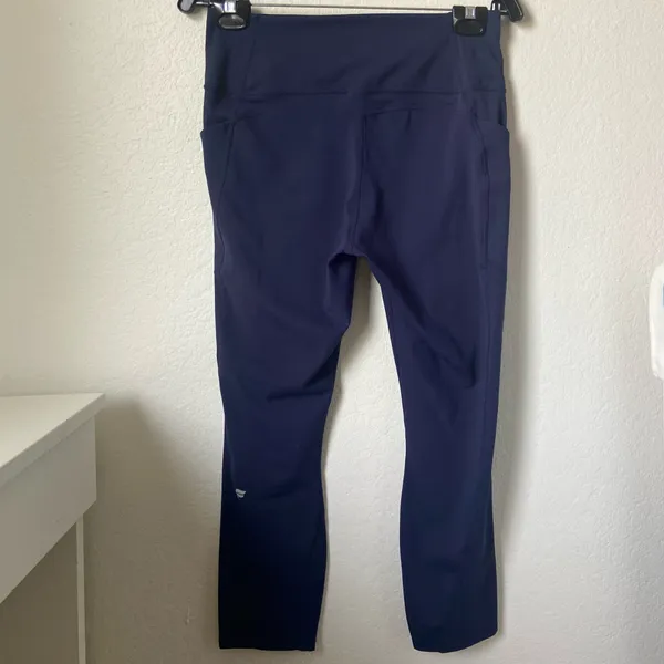 Navy Blue High-Waist Leggings  - Image 5