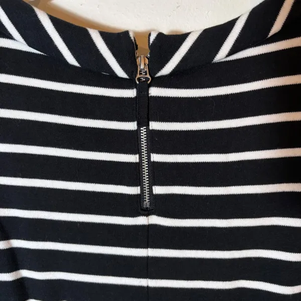 Talbots Petite Black and White Striped‎ Sleeveless Sheath Dress Career Size P - Image 5