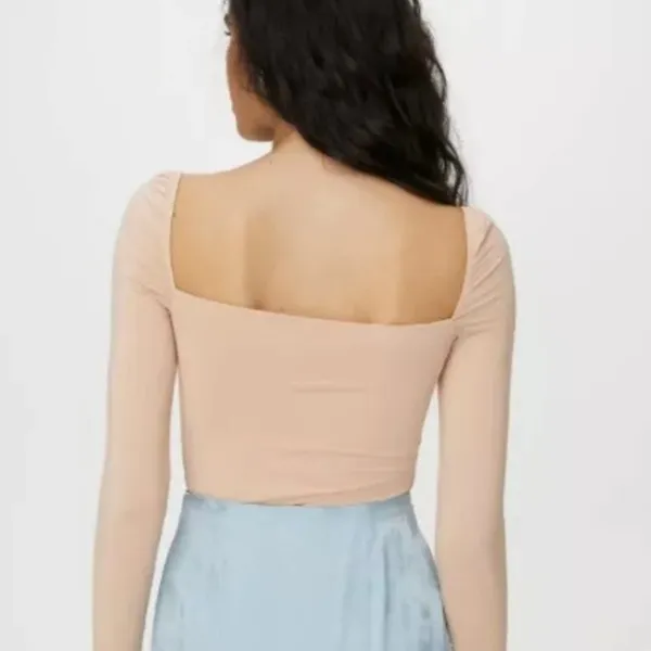 Y2K Wilfred Women Cropped Top M‎ Blush Ruched Sweetheart Bodice Fairy Coquette - Image 9