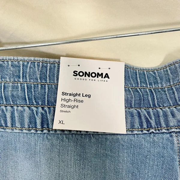 NWT Sonoma Goods For Life High Rise Wide Leg Pull On Jeans XL - Image 5