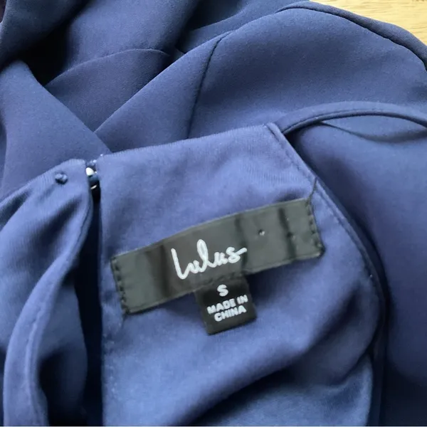 Lulus Navy Blue‎ Sleeveless Midi Dress Size Small - Image 8