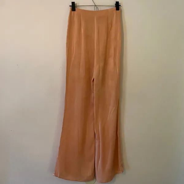 Michael Costello X Revolve Pink Silky Joanna Trouser Pants Glam High Waist XS - Image 6