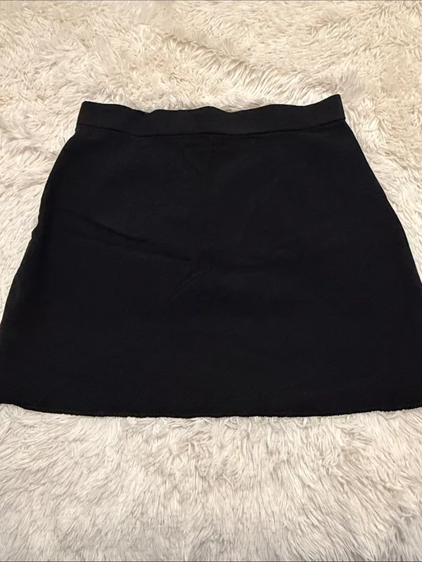Zara Black A-Line Mini Skirt - Image 3