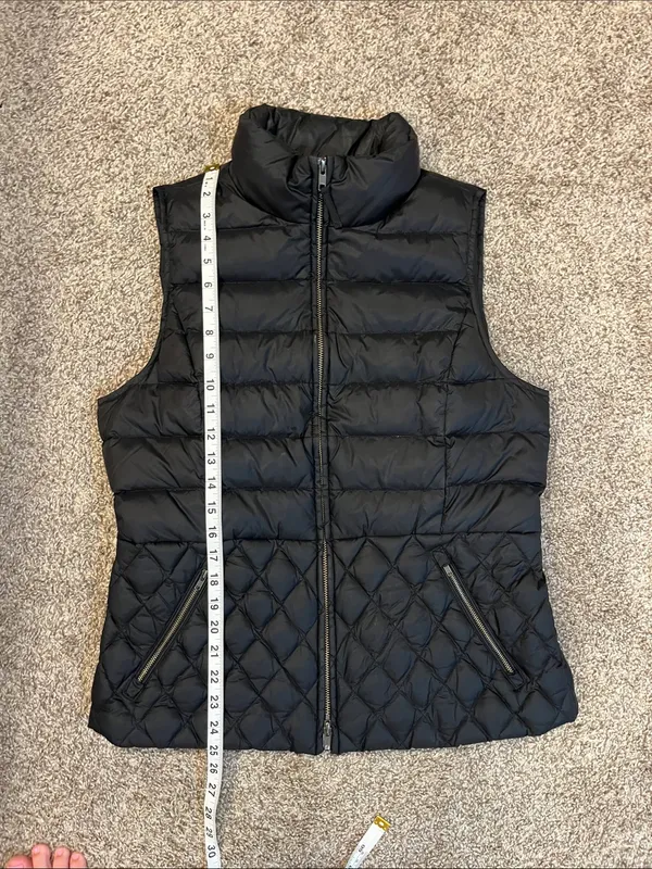 Talbots Down Filled Puffer Vest in Black Size Medium - Image 8