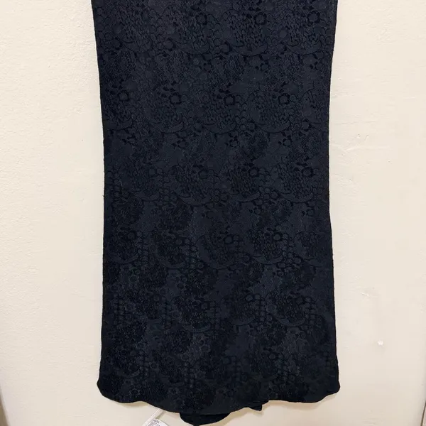 Carmen Marc Valvo Lace Gown Dress Womens 4 Small Black/Gold‎ Formal Evening - Image 5