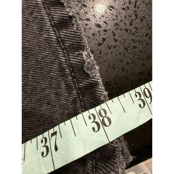 LEVIS BLACK JEANS WOMENS‎ 26 middy straight PREMIUM COTTON DENIM BUTTON - Image 8