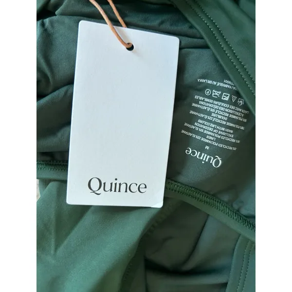 NWT Quince Palm Green Italian Cross-Back One-Piece Swimsuit Medium - Image 5