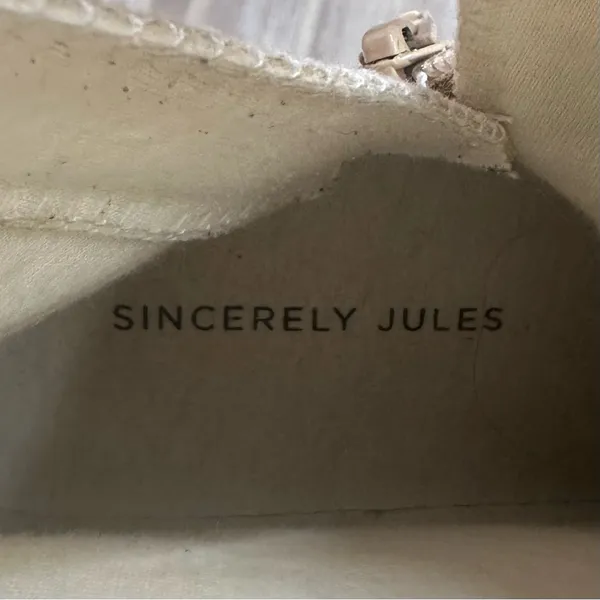 Sincerely Jules Vespa Z High-Top Cream Canvas Platform Sneakers Women’s 8.5 - Image 9