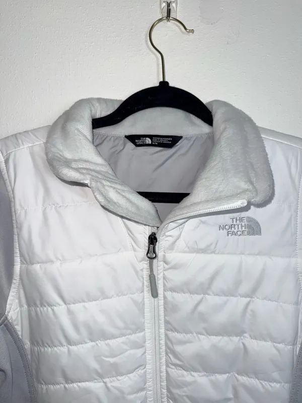 The North Face Mashup Insulated Jacket White Gray Full Zip Puffer - Image 2
